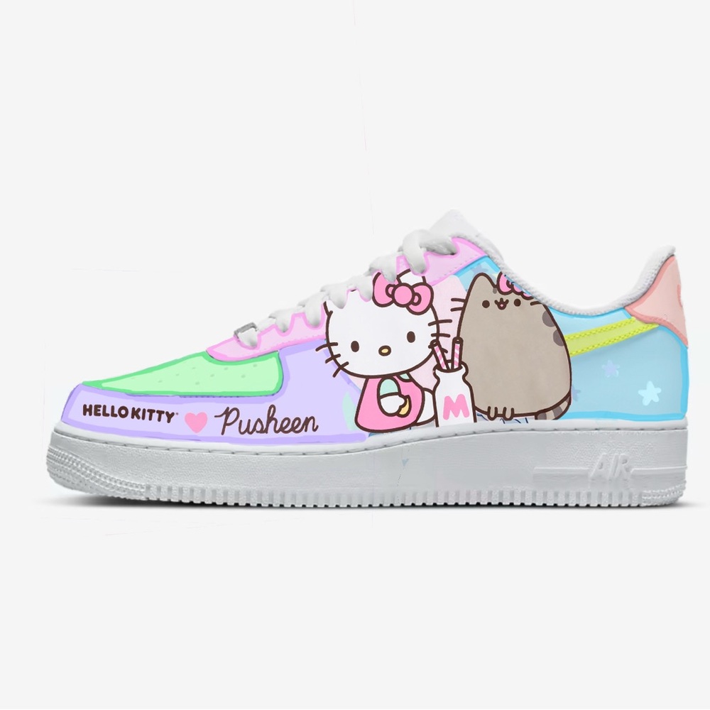 Hello Kitty and Pusheen Cat Air Force 1